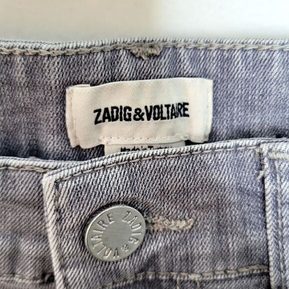 Zadig & Voltaire Gray Denim Mini Skirt Size 36EU - Picture 2 of 6